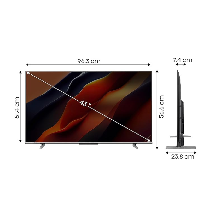 Hisense 108 cm (43 inches) Bezelless Series 4K Ultra HD Smart LED TV 43A6K _2
