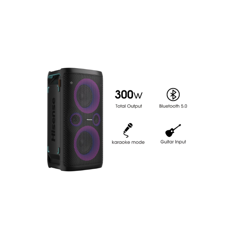 Hisense 300W Party Rocker One True Wireless Stereo Bluetooth Speaker-Black_1