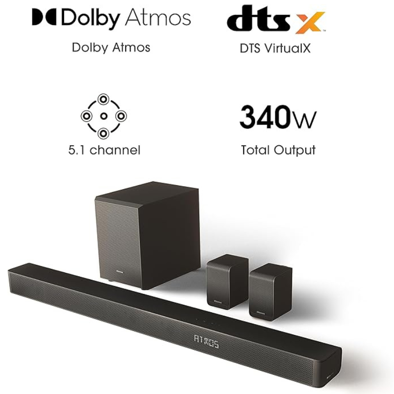 Hisense AX5100G 5.1 Channel 340W Dobly Atmos Soundbar TechSoko Online Store Tanzania 3