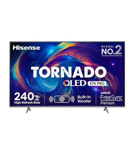 Hisense 164 cm (65 inches) Tornado Series 4K Ultra HD Smart QLED TV 65E7K