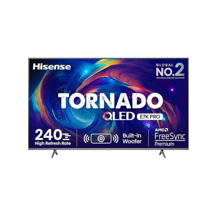 Hisense 164 cm (65 inches) Tornado Series 4K Ultra HD Smart QLED TV 65E7K