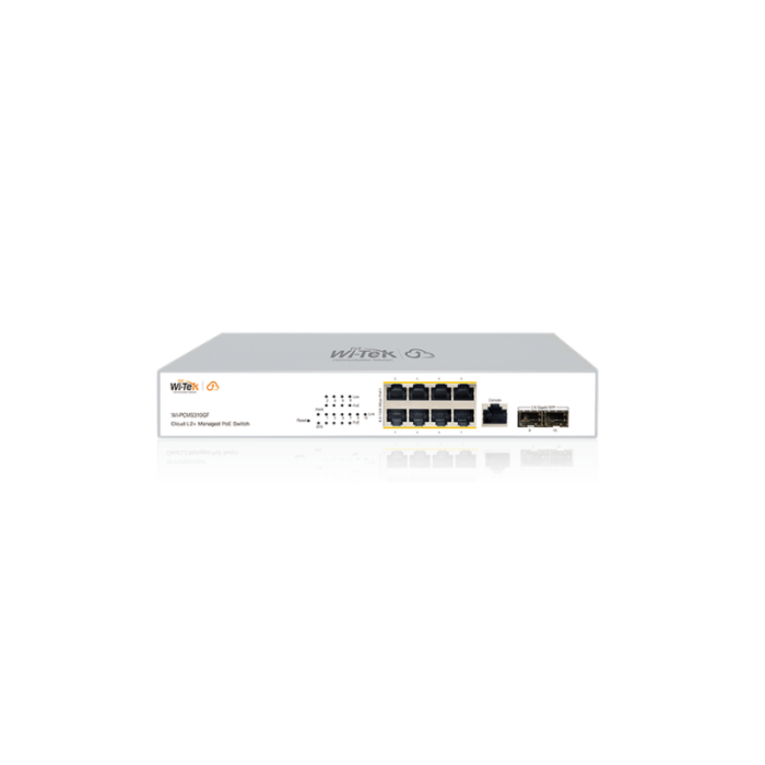 Wtek WITEK 8 Gigabit PoE+ RJ-45 Ports and 2 Gigabit SFP slots Cloud Managed ...